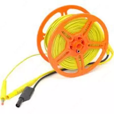 WAPRZ050YEBBSZЕ — провод измерительный 50м на катушке экранированный с разъёмами "банан" жёлтый