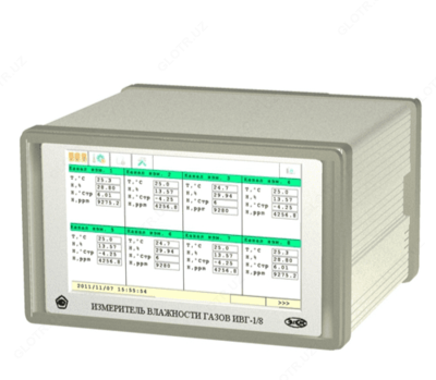 ИВГ-1/8-Т-YP-ZA-E — восьмиканальный измеритель-регулятор микровлажности газов (измерительный блок)