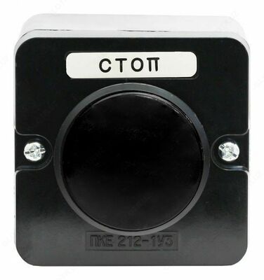 Пост кнопочный ПКЕ 212-1 У3 черный гриб IP40