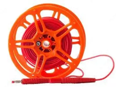 WAPRZ030REBBSZ — провод измерительный 30м на катушке с разъёмами "банан" красный