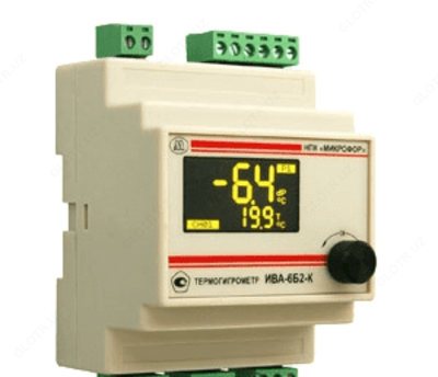 ИВА-6Б2-К-DIN — блок индикации термогигрометра в исполнении на DIN-рейку