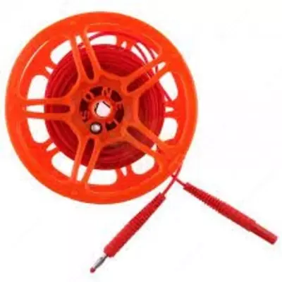 WAPRZ025REBBSZ — провод измерительный 25м на катушке с разъёмами "банан" красный