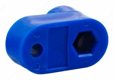 Изолятор угловой для "О" шины синий