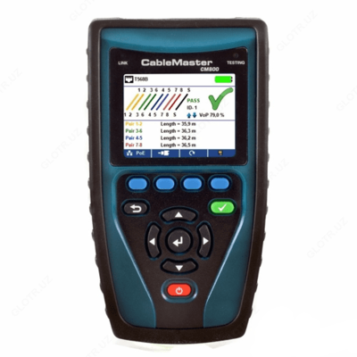CableMaster 800 — сетевой тестер витой пары RJ45/12/11 и коаксиального кабеля (с определением длины, метод TDR)