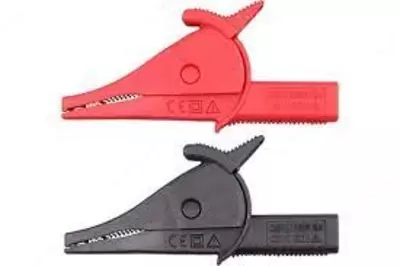 UNI-T UT-C02B(M4) — крокодил на резьбе (комплект красный/черный), CAT III 1000V/CAT IV 600V 10А