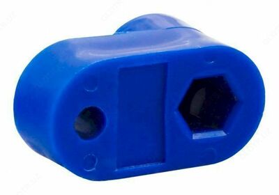 Угловой изолятор для "О" шины синий
