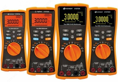 U1273AX — цифровой мультиметр с OLED-дисплеем, пыле- и влагозащищенный корпус, для жёстких климатических условий