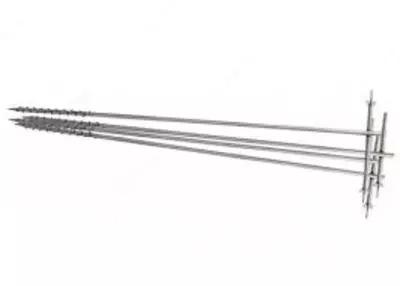 РАПМ.305177.002 — комплект штырей заземления винтовых из нержавеющей стали, длина 1 м, с сумкой, 4 шт.