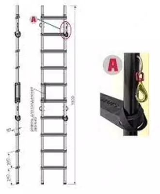 ЛУСК 2-3,3 — лестница универсальная стеклопластиковая электроизолирующая