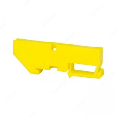 Изолятор на DIN-рейку желтый.