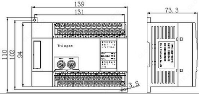 Программируемый логический контроллер plc XC3 серии micro plc XC3-24RT-E