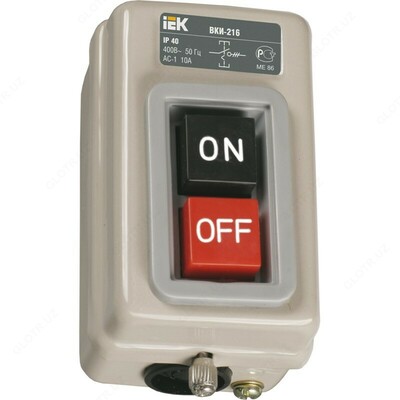 Выключатель кнопочный ВКИ-211 3р 6А 230/400В IP40 ИЭК