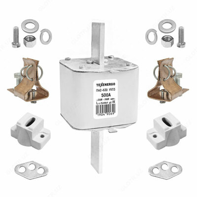 Предохранитель ПН2 630/500 А в комплекте с контакт основанием (держателем) и крепежными деталями