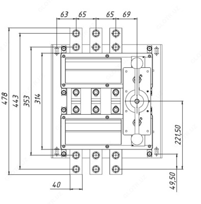 Выключатель-разъединитель ВНК-39-71130-54УХЛ3