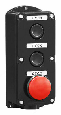 Пост кнопочный ПКЕ 222-3 У2 IP54 красн.гриб (пластик)